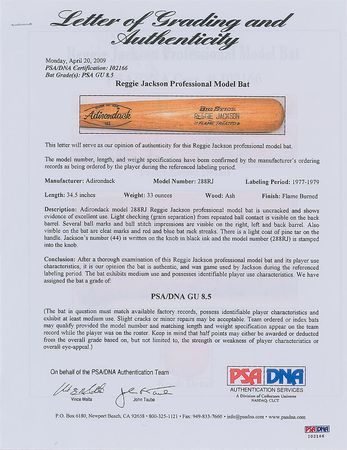 Lot #4138 Reggie Jackson Game-Used Baseball Bat - Image 9