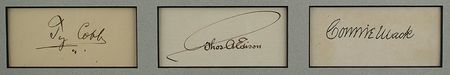 Lot #4039 Ty Cobb, Thomas Edison, and Connie Mack Signatures - Image 2