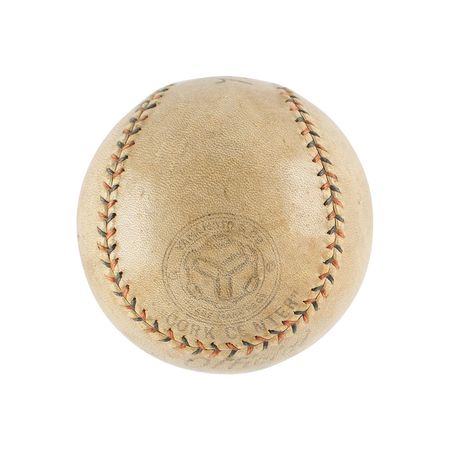 Lot #4099 Babe Ruth and Lou Gehrig Signed Baseball - Image 2