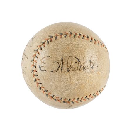 Lot #4099 Babe Ruth and Lou Gehrig Signed Baseball - Image 4