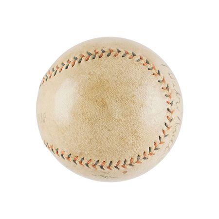 Lot #4099 Babe Ruth and Lou Gehrig Signed Baseball - Image 5