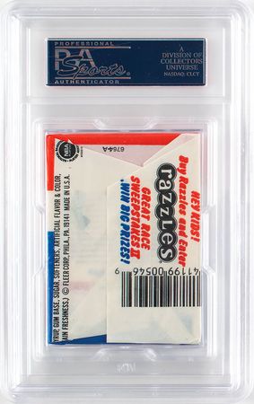 Lot #4161  1986 Fleer Basketball Wax Pack PSA NM-MT 8 - Image 2