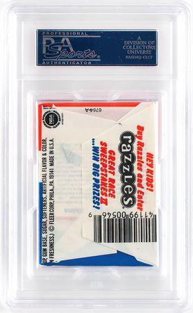 Lot #4162  1986 Fleer Basketball Wax Pack PSA NM-MT 8 - Image 2