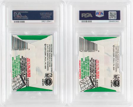Lot #4166  1987 Fleer Basketball Wax Packs (2) PSA NM-MT 8 and MINT 9 - Image 2