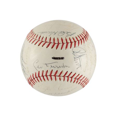 Lot #4030  Chicago Cubs 1967 Team-Signed Baseball - Image 1