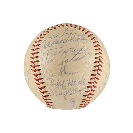 Lot #4080  New York Yankees 1960 Team-Signed Baseball - Image 3