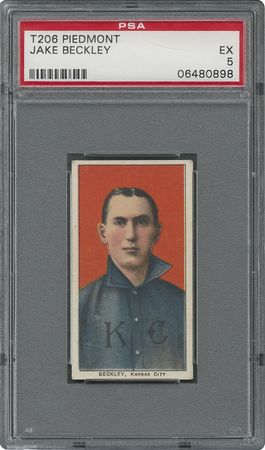 Lot #4317  T206 Piedmont 350 Jake Beckley PSA EX 5 - Image 1