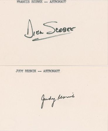 Lot #570 Space Shuttle Challenger: Scobee and Resnik Signatures - Image 1