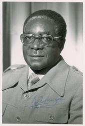 Lot #346 Robert Mugabe Signed Photograph - Image 1