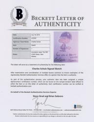 Lot #629 Charles Schulz Sketch - Image 2