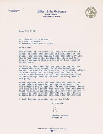 Lot #157 Ronald Reagan: 