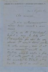 Lot #713 Emile Zola: Early letter from the 24-year-old Zola - Image 2