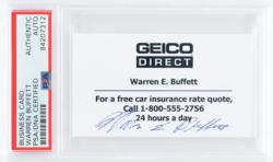 Lot #269. Warren Buffett Business Card
