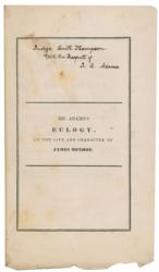 Lot #31 John Quincy Adams: Adams's eulogy of President Monroe, presented to a Supreme Court justice - Image 2