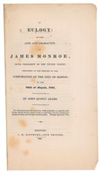 Lot #31 John Quincy Adams: Adams's eulogy of President Monroe, presented to a Supreme Court justice - Image 3