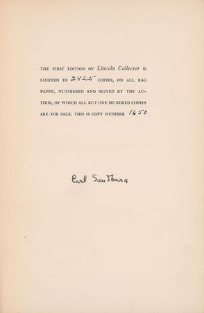 Lot #863 Carl Sandburg - Image 2