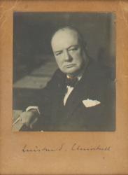 Lot #239 Winston Churchill Signed Photograph - Image 1