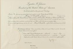 Lot #111 Lyndon B. Johnson Signed Document - Image 1