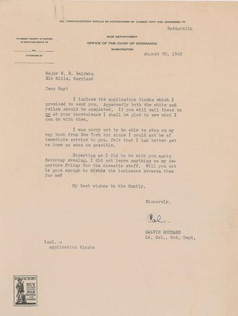 Lot #308 Calvin Goddard - Image 1