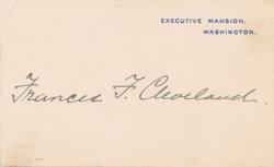 Lot #57 Grover and Frances Cleveland White House Cards - Image 1
