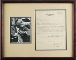 Lot #163 Franklin D. Roosevelt Signed Document - Image 1