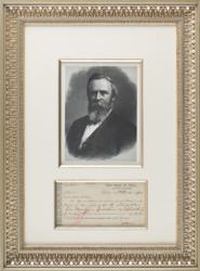 Lot #97 Rutherford B. Hayes Signed Document - Image 1