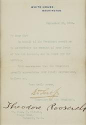 Lot #168 Theodore Roosevelt Signature - Image 2