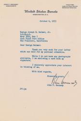 Lot #24 John F. Kennedy Typed Letter Signed