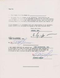 Lot #1060 Michael Landon Signed Document - Image 2