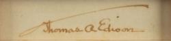 Lot #228 Thomas Edison Signature - Image 2