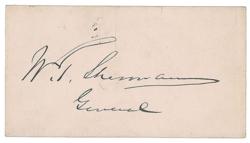 Lot #482 William T. Sherman Signature - Image 1