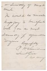 Lot #480 Philip H. Sheridan Handwritten Letter Signed - Image 2