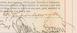 Lot #222 J. Pierpont Morgan: Signed twice by Morgan as treasurer, a payroll for the American Museum of Natural History - Image 2