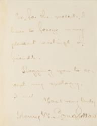 Lot #677 Henry Wadsworth Longfellow Handwritten Letter Signed - Image 3