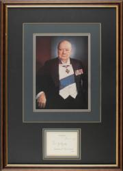 Lot #242 Winston Churchill Signature - Image 1