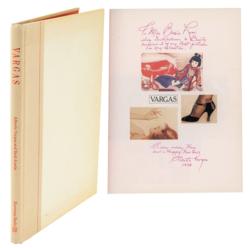 Lot #606 Alberto Vargas: Vargas dedicates his book to actress Bessie Love, 