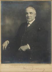 Lot #93 Warren G. Harding Signed Photograph - Image 1