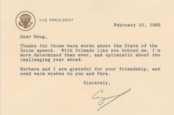 Lot #45 George Bush Typed Letter Signed - Image 1