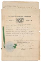 Lot #401 Daniel Webster Signed Document - Image 1