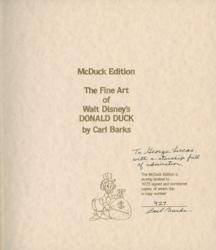 Lot #619 Disney: Carl Barks: Presented to 