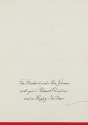 Lot #107 Lyndon B. Johnson: Highlighted by the incredibly rare 1963 White House Christmas card - Image 2