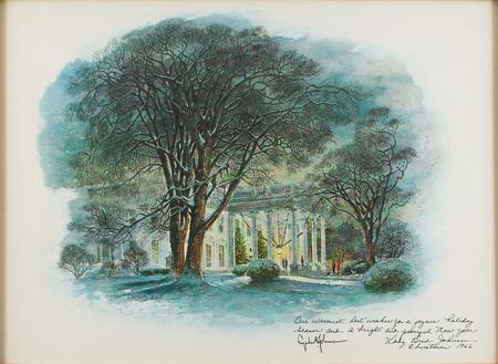 Lot #146  Presidential Christmas Card Prints - Image 1