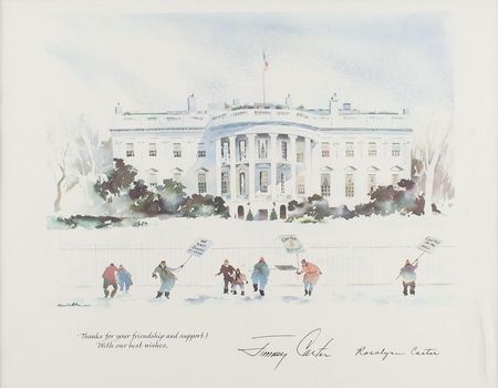 Lot #146  Presidential Christmas Card Prints - Image 7