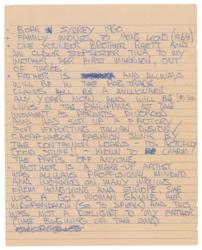 Lot #814 INXS: Michael Hutchence: Handwritten autobiography of the late INXS frontman - Image 1