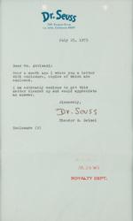 Lot #699 Dr. Seuss Typed Letter Signed - Image 2