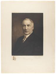 Lot #92 Warren G. Harding: Oversized 1922 artist proof etching of Harding - Image 1