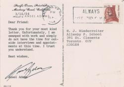 Lot #584 Ansel Adams Typed Letter Signed - Image 1