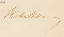 Lot #20 Woodrow Wilson and Franklin D. Roosevelt Signed Document - Image 2