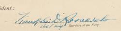 Lot #20 Woodrow Wilson and Franklin D. Roosevelt Signed Document - Image 3