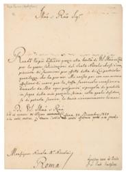Lot #360 Pope Pius VIII Signed Document - Image 1